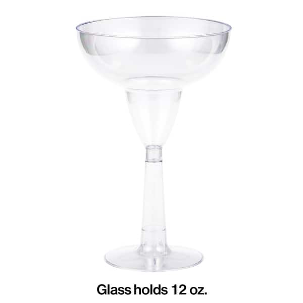 12oz Plastic Stemless Margarita Glass