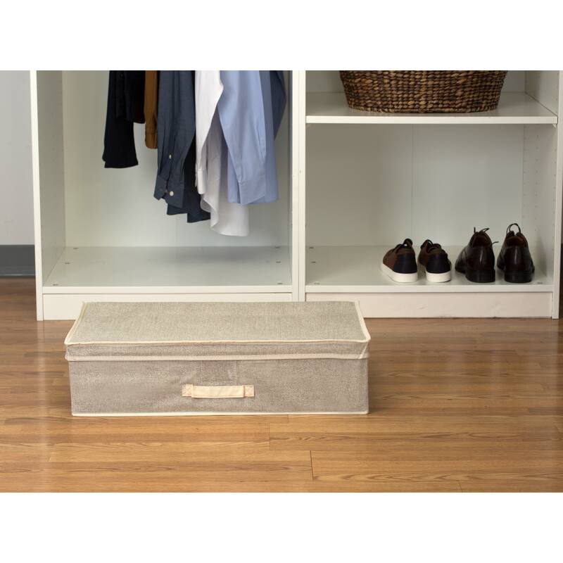 Simplify Under the Bed Storage Box in Faux Jute - L28x W16x H6
