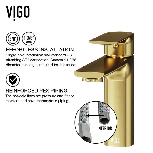 VIGO Davidson Single Hole Bathroom Faucet