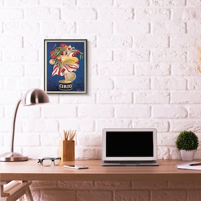 Stupell Cirio Vintage Poster Food Design Framed Wall Art