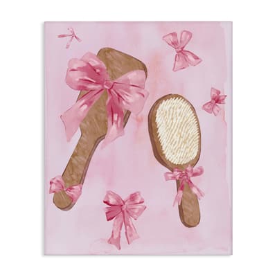 Stupell Lovely Pink Hairbrushes Canvas Wall Art Design By Ziwei Li