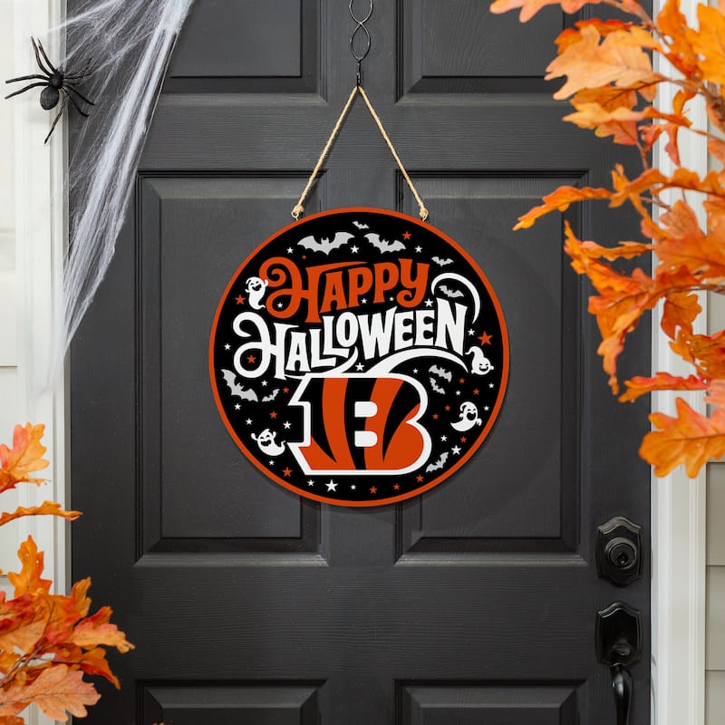 Cincinnati Bengals 18" x 18" Halloween Door Décor Wall Sign