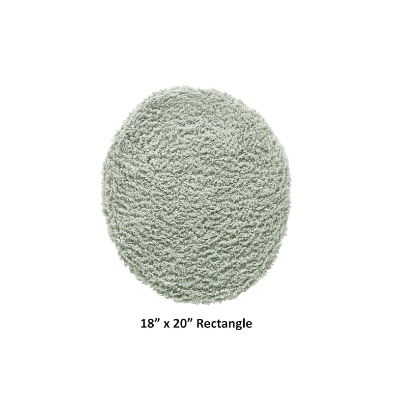 Better Trends 18 x 20 Toilet Lid Cover 100% Cotton Tufted Water Absorbent Machine Washable Lux Collection