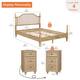 Option A Bed Frame & 2 Nightstands (16.5") - Oak