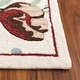 preview thumbnail 24 of 54, SAFAVIEH Hand-Tufted Blossom Kierston Modern & Contemporary Wool Rug 6' Square - Ivory/Blue - Square