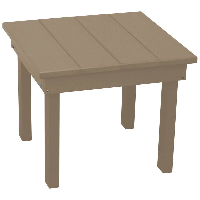 Poly Hampton End Table - Weathered Wood