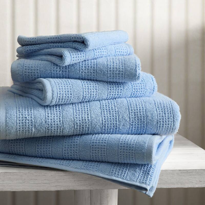 Martha Stewart Bedford Cottage 100% Cotton 6 Piece Towel Sets (Bath Towel/Hand Towel/Washcloth) - 6 Piece