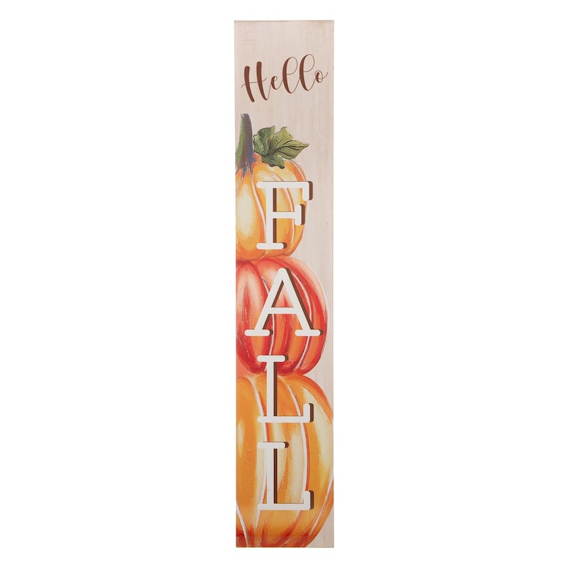 Glitzhome 42"H Fall Thanksgiving Wooden Pumpkin Porch Sign - Fall