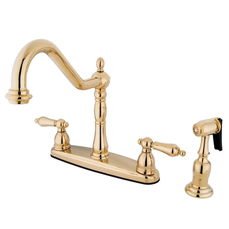Heritage Centerset Kitchen Faucet - Polished Brass
