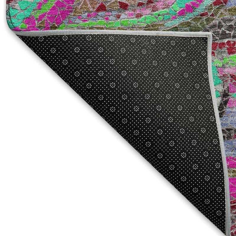 Premium Washable Super Soft Contemporary Mosaic Wave Mayfield Rug