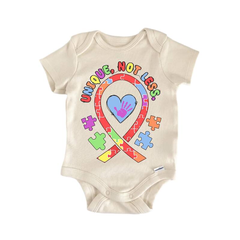 Autism Awareness Sublimation - Baby Boy Girl Clothes Bodysuit Funny Cute - Natural - Newborn