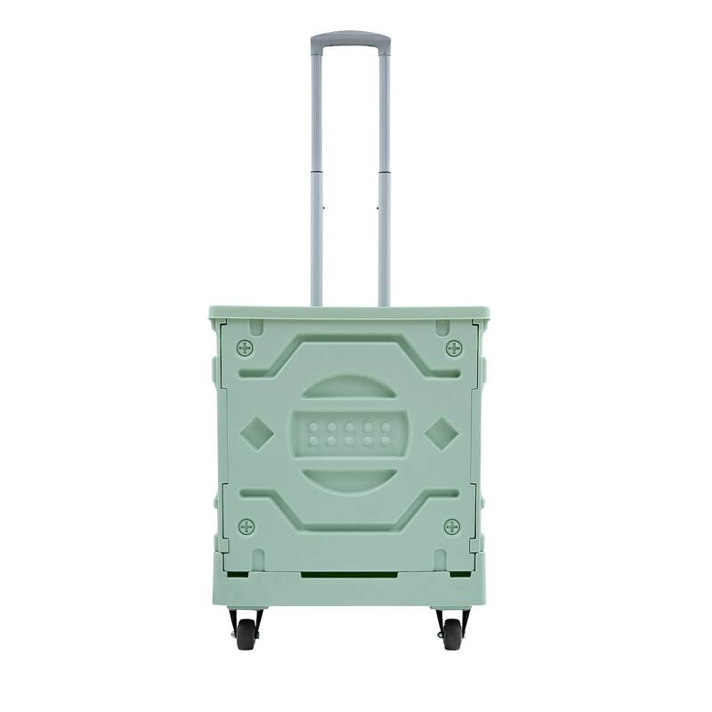 VECELO 23 gallons Shopping Carts with Wheels, Folding Storage Bins, Light Weight Platform Trucks Dolly