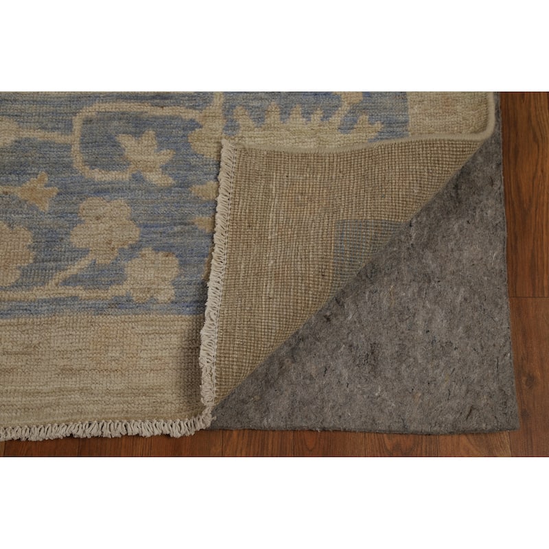 Hand Knotted Oriental 100% Wool Carpet Transitional All-Over Beige & Ivories Oushak Area Rug - 14' 0'' X 10' 0''