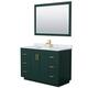 Option Green, Gold Trim, White Carrara Marble Top