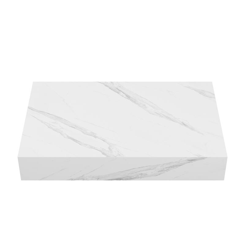 Swiss Madison SM-WSM601-SH Monaco 36" Stone Composite Vanity Top - White Marble - Painted