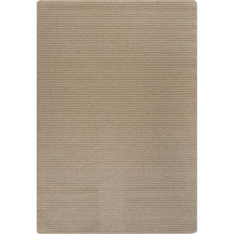 Beverly Rug Solid Color Non-Slip Rubber Back Washable Indoor Area Rug - 4X6 - Beige