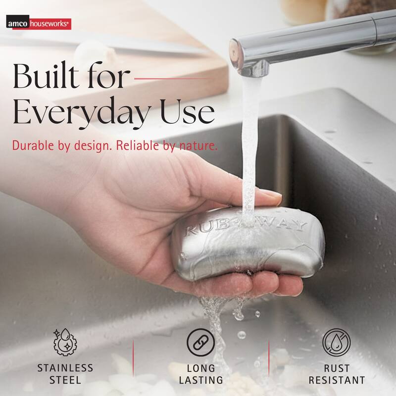 Amco 2 Piece Rub a Way Bars - Silver - 4" x 2.25"