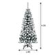 preview thumbnail 8 of 6, Artificial Snow Flocked Christmas Tree Unlit Pencil Hinged Tree 4.5 Foot