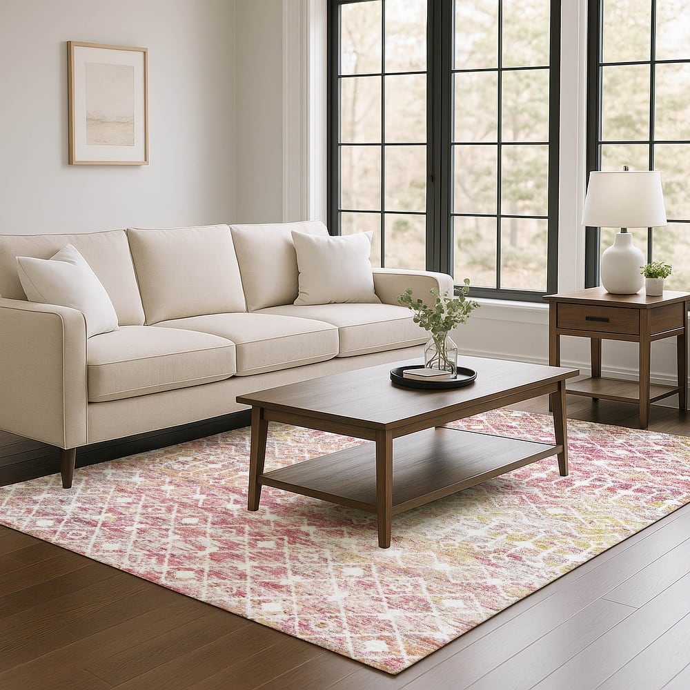 Premium Washable Super Soft Boho Trellis Mayfield Rug
