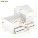 preview thumbnail 5 of 24, Full House Loft Bed with Drawers and Guardrails, White Finish