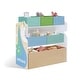 preview thumbnail 10 of 13, Fortune Candy House-Shaped Kids Storage Cabinet with Fabric Bins, Multi-Compartment Toy & Book Organizer, Vertical Design