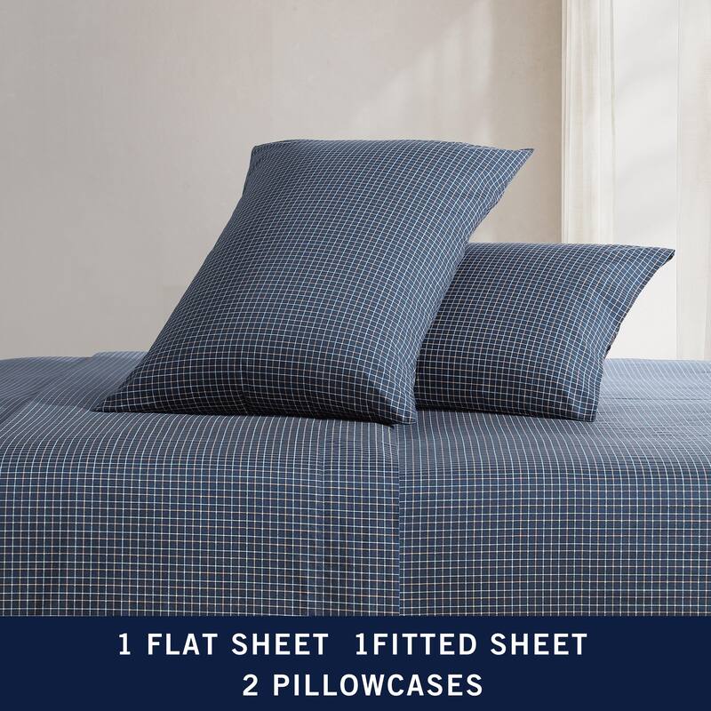 Nautica Cotton Percale Deep Pocket Bed Sheet Sets