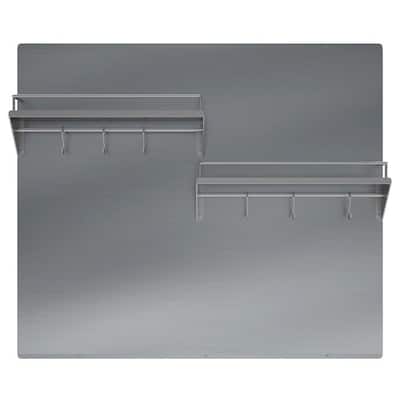 Ancona 36 in. Stainless Steel Backsplash with shelf and rack