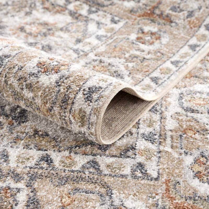 Hauteloom Manhattan Machine Washable Oriental Persian Medallion Vintage Distressed Area Rug