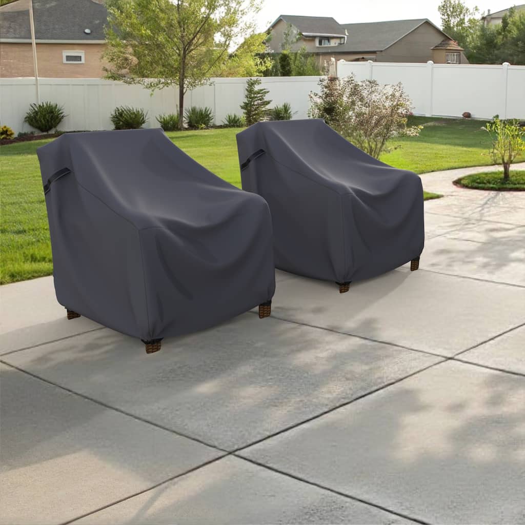 Forever Patio 2 Piece Outdoor Wicker Chair Waterproof Cover - 35 x 32 x 36