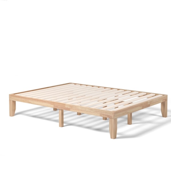 Costway Queen Size 14 in Wooden Bed Frame Mattress Platform