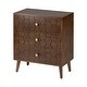 preview thumbnail 16 of 15, COSIEST Mid-Century Honeycomb 4 Legs Nightstands with Drawers
