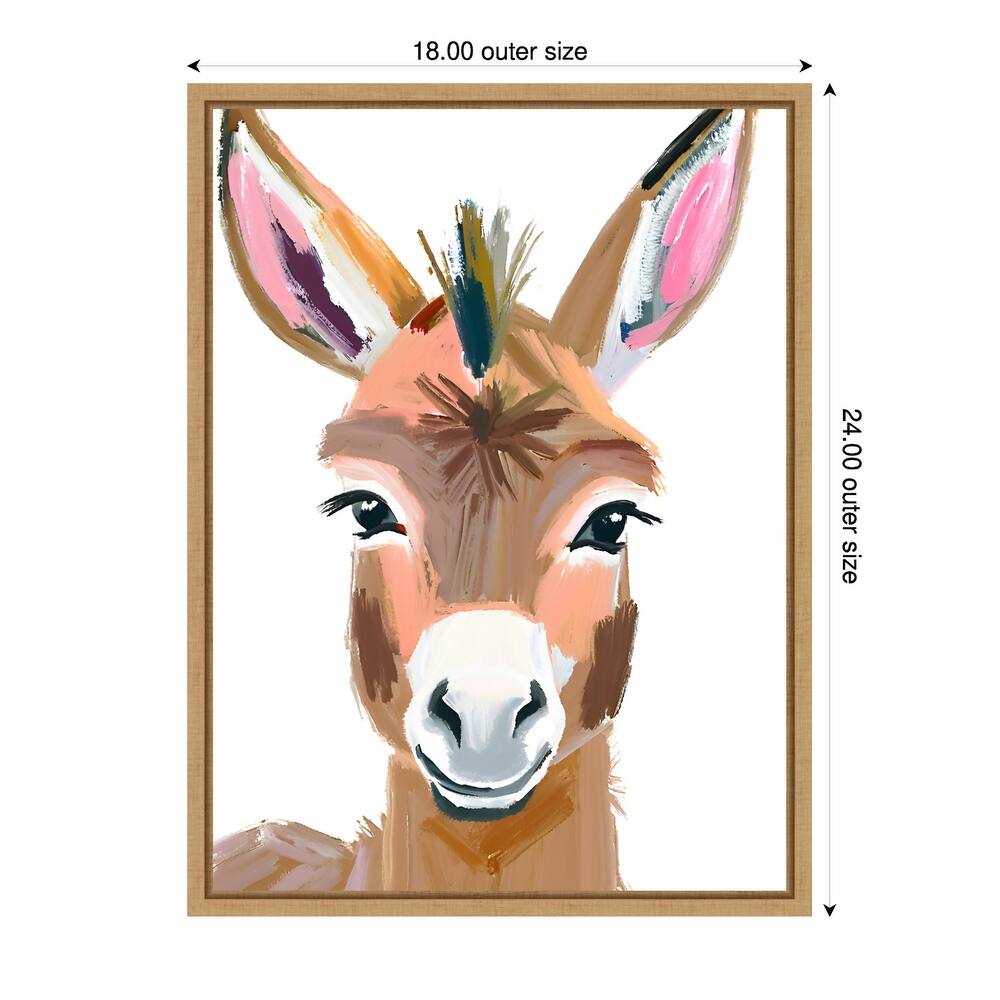 Esel Donkey by Ohkimiko Framed Canvas Wall Art