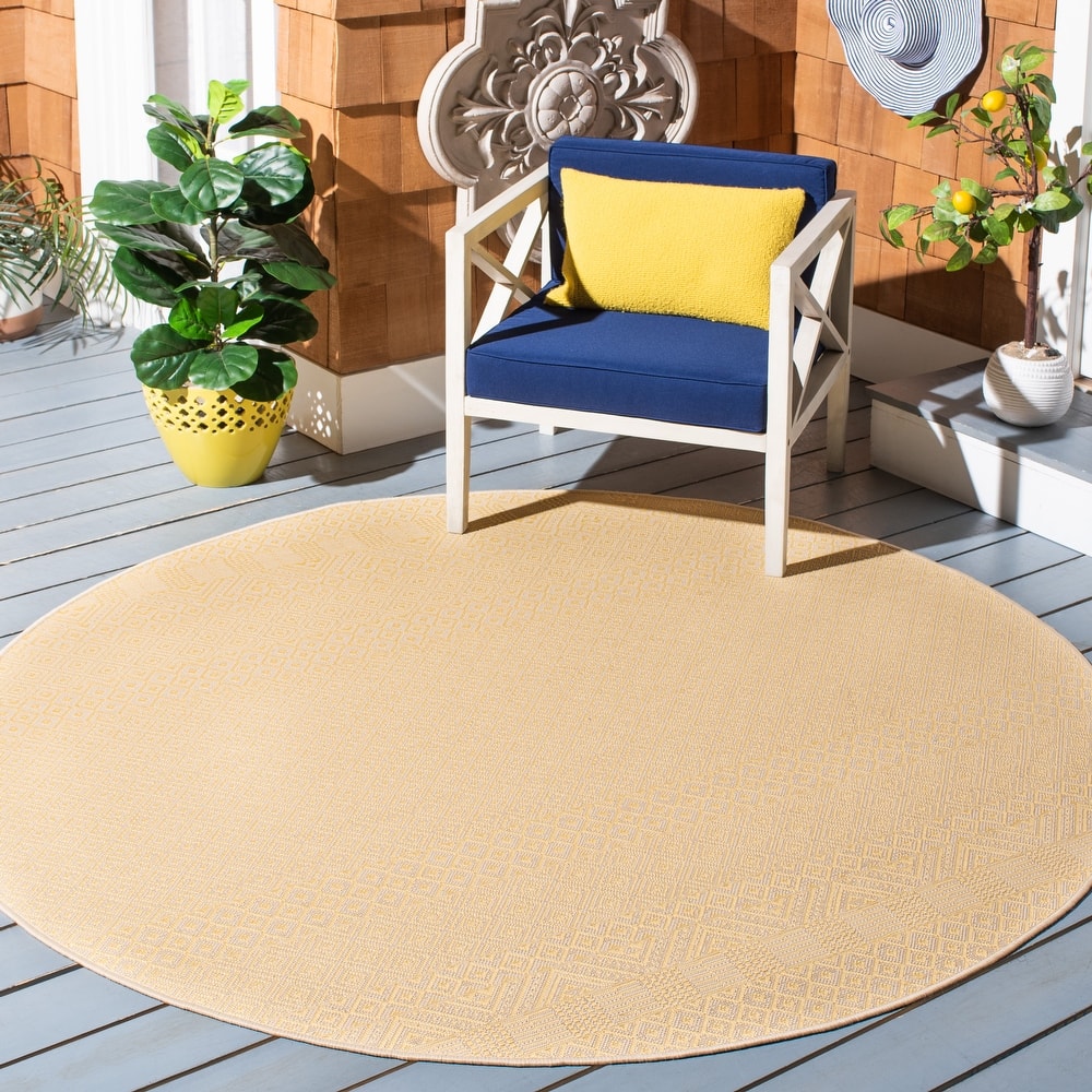 SAFAVIEH Courtyard Shikibu Indoor/ Outdoor Waterproof Patio Backyard Rug