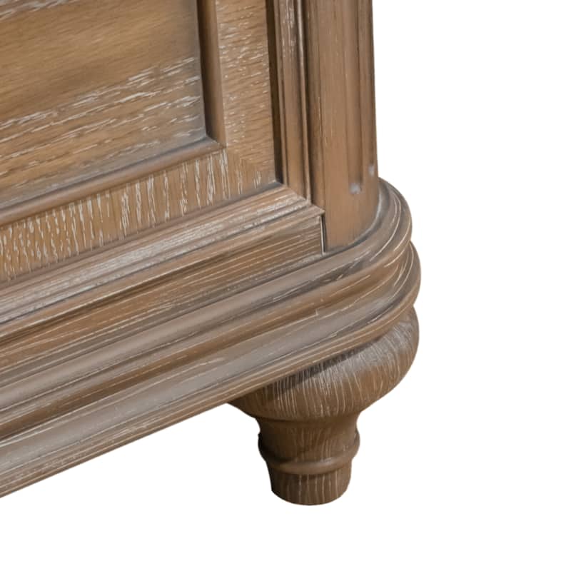 Furniture of America Aveline Modern Rustic Oak Solid Wood 5-Drawer Storage Chest