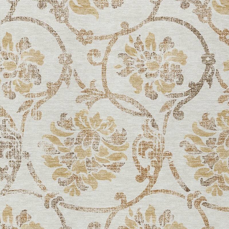 HomeRoots Floral Traditional Rectangle Outdoor Rug