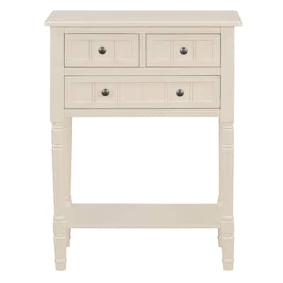 Narrow Console Table, Farmhouse Entryway Table, Living Room Slim Sofa Table with 3 Storage Drawers and Bottom Shelf