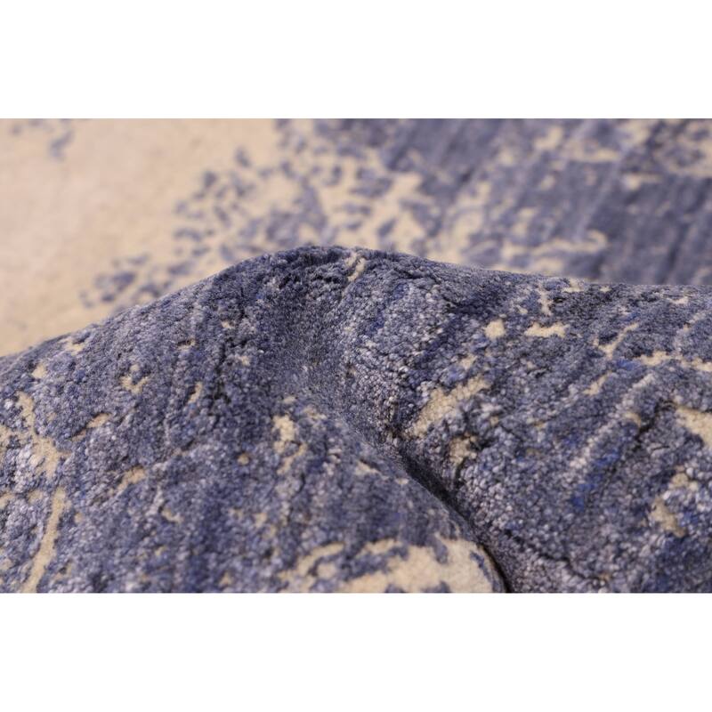 ECARPETGALLERY Hand Loomed Elysian Indigo Rug - 8'0 x 9'10