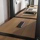 preview thumbnail 5 of 11, Natural Wood Twin Over Twin Loft Bed with Double Desk Wardrobe Shelves Power Outlet