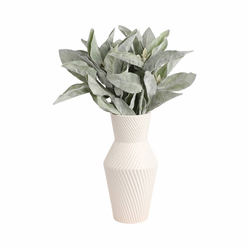Sagebrook Home Modern Totem Stoneware Vase Unique Decor