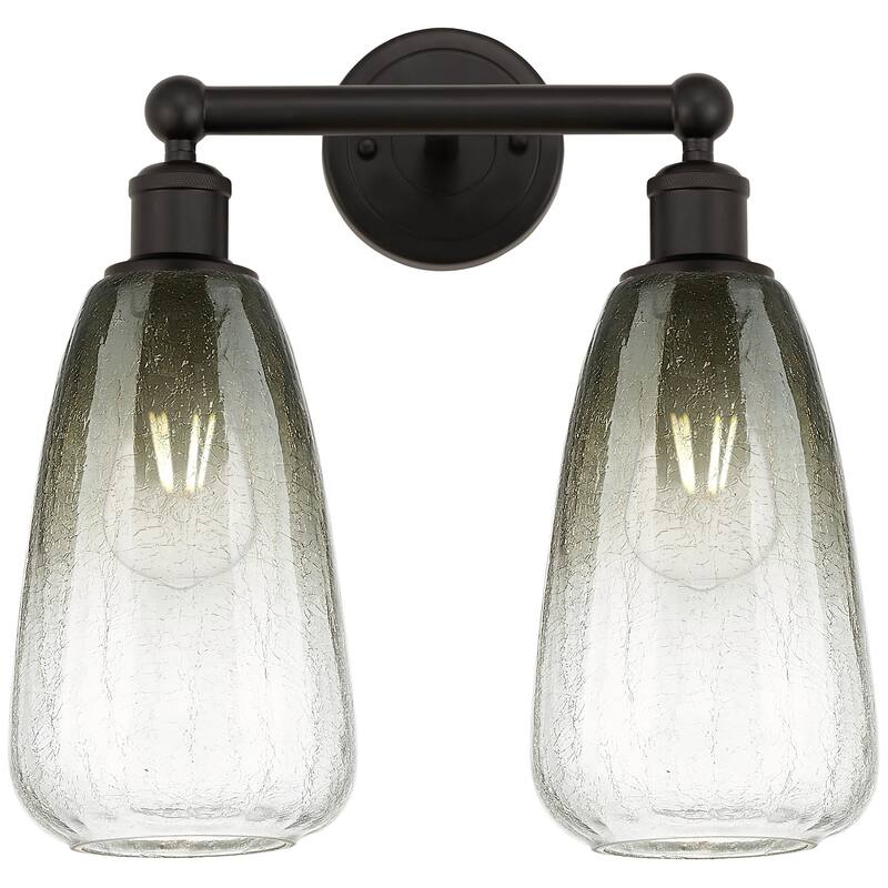 Innovations Lighting 616-2W-16-15 Brookhaven Almond Vanity Brookhaven - Oil Rubbed Bronze / Slate