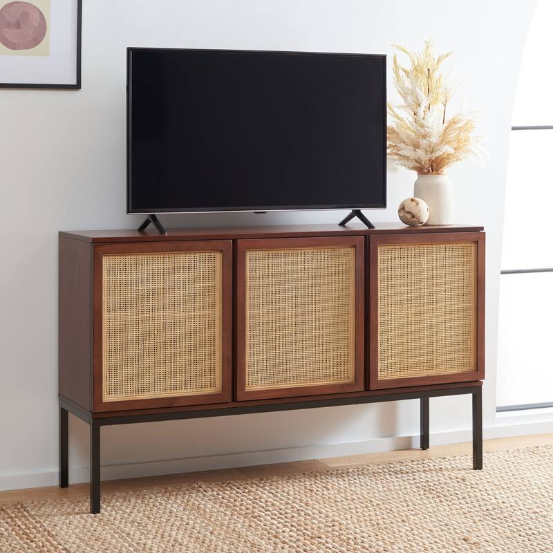 SAFAVIEH Tabetha 2-Shelf Rattan Sideboard - 54 In. W x 15 In. D x 33 In. H - 54Wx15Dx33H
