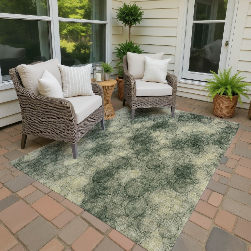 Machine Washable Indoor/ Outdoor Modern Aby Chantille Rug
