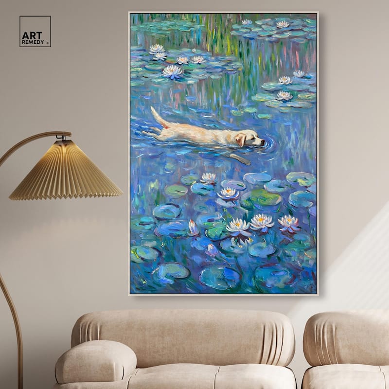 Lily Lagoon II Canvas by Modern Classic Art Remedy