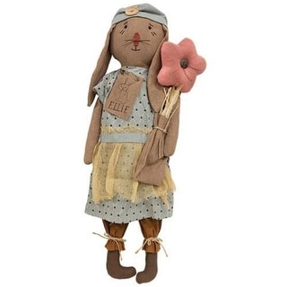 Ellie Bunny Doll with Flower - H- 22.00 in. W- 3.50 in. L - 8.00 in