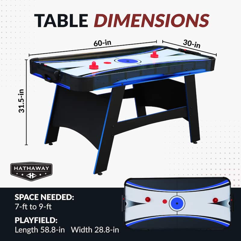 Hathaway Bandit 5-ft Air Hockey Table with Table Tennis Top