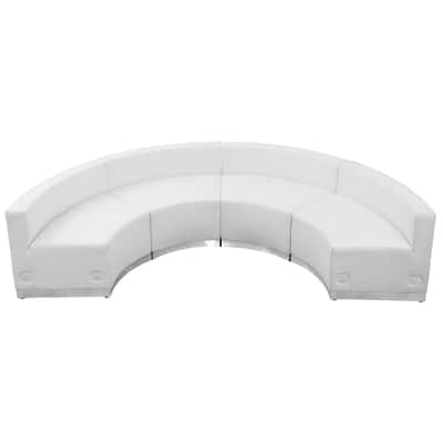 4 PC LeatherSoft Modular Reception Configuration w/Taut Back &Seat - 105"W x 25.25" - 52.5"D x 27"H