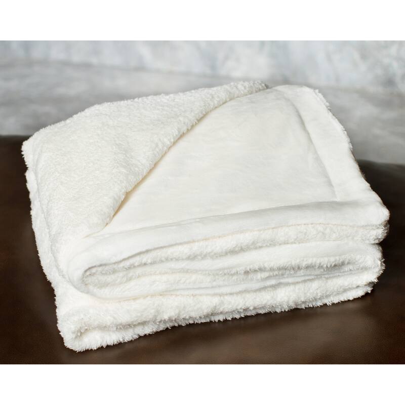 Sherpa Fleece Throw Blanket, Double Layer Fleece Blanket