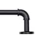 preview thumbnail 12 of 22, UTOPIA ALLEY Wall Mounted 1 inch Industrial Curtain Rods, Blackout, Wrap Around Curtain Rods, Rustic Style, Matte Black 48"-86"