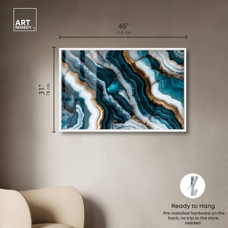 Teal Tides Treasure I Shadowbox by Art Remedy