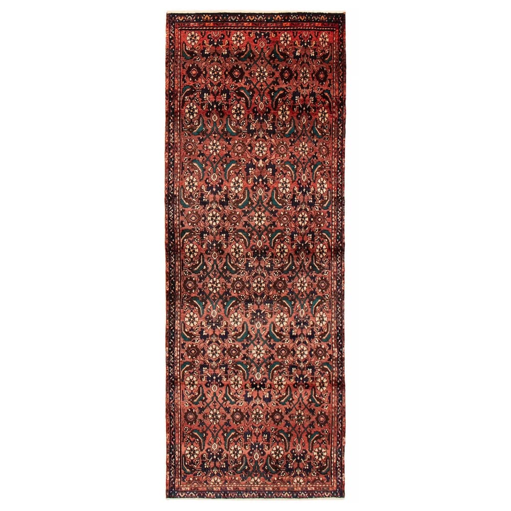 ECARPETGALLERY Hand-knotted Andelz Red Wool Rug - 3'9 x 10'5